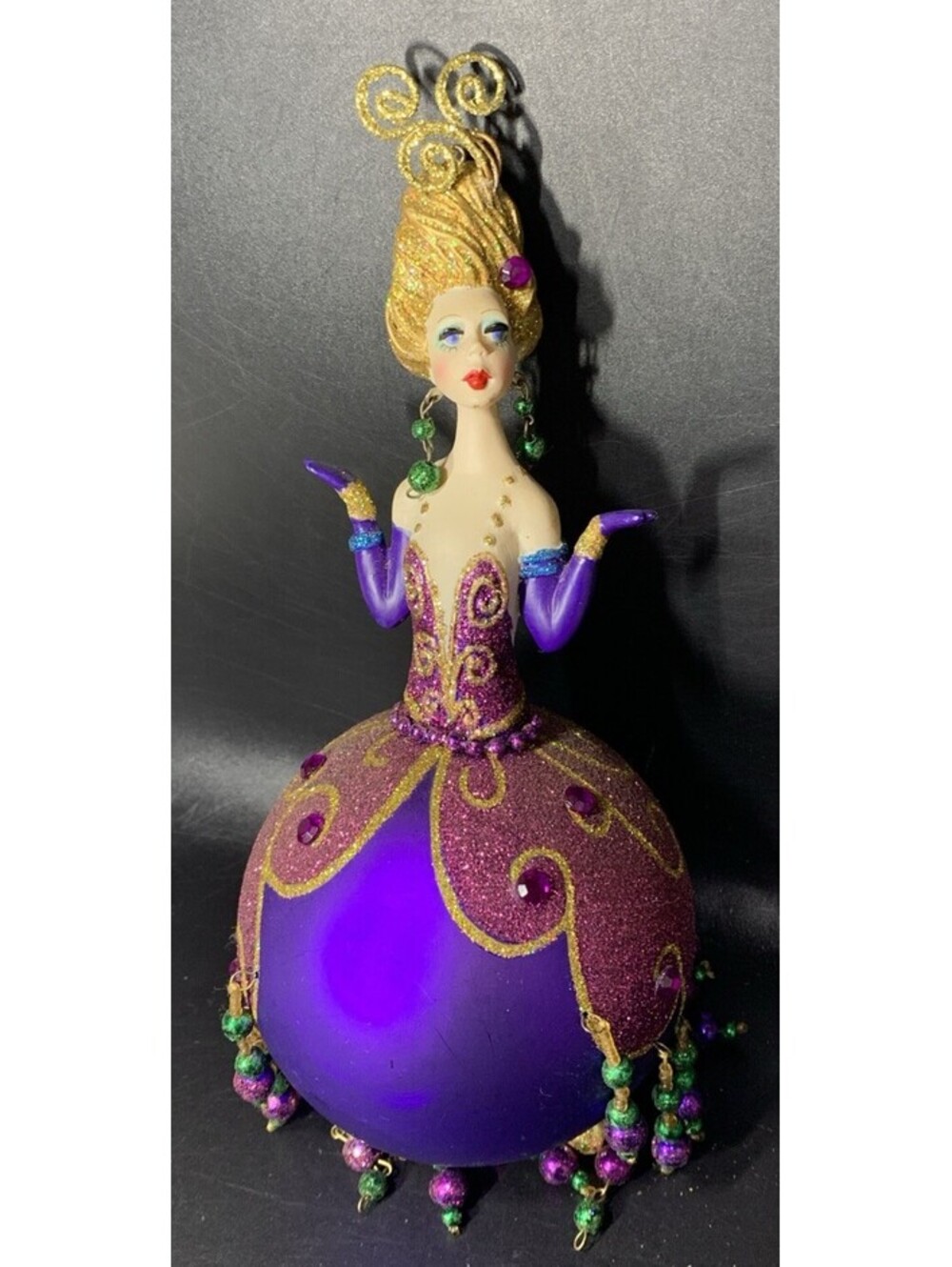Kurt Adler VAN CRAIG presents VANTASTIKS Flapper Style 7” Girl Ornament (C)